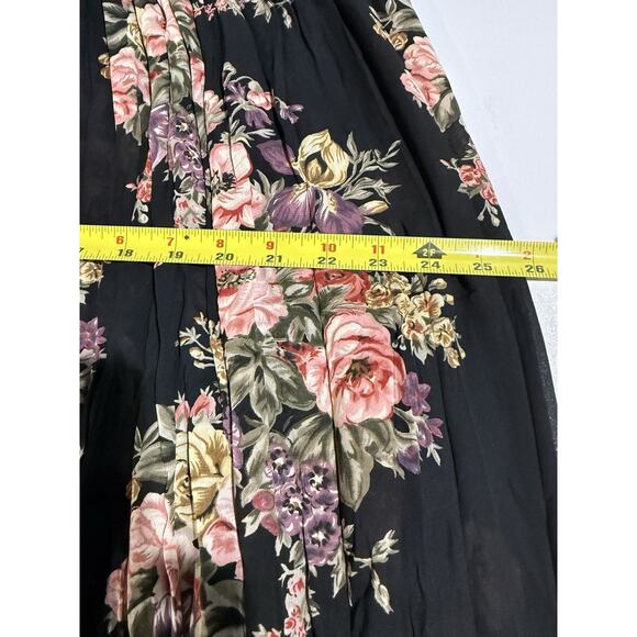 Vtg Compognie Internationale Express Floral Fairy Cottagecore Maxi Skirt M - Picture 5 of 9